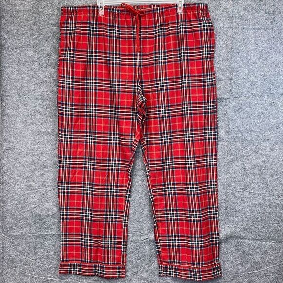 NWT WONDERSHOP Pajama Set Men's Sz 3XL Red Plaid Long Sleeve 100% Cotton Holiday - Picture 9 of 16